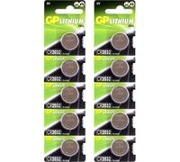 GP 10 piles bouton lithium CR2032 3V