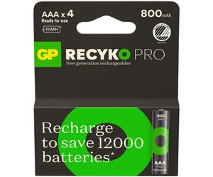 GP 4 accus AAA 800 mAh ReCyko+ Pro