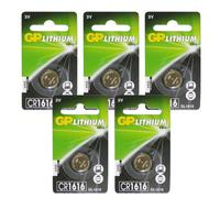 GP 5 piles bouton Lithium CR1616 3V