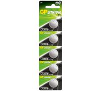 GP 5 piles bouton lithium CR2016 (DL2016) 3V