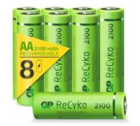 GP AA piles rechargeables NiMH 2100 mAh ReCyko 1,2 V (lot de 8)