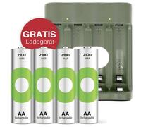 GP \ Aktion Gratis Ladegerät\ USB-Modell Ladegerät GP B441 inkl. 4x AA-Akku Pile rechargeable LR6 (AA) NiMH 2100 mAh 1.2 V 1 set
