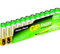 GP Batteries 030.24AS12 Pile universelle - AAA - Alcaline - 1,5 V CC - Rechargeable - 12