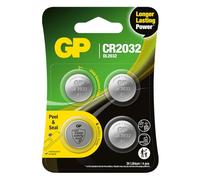 GP Batteries 204425 Blister 4 Piles Lithium à Bouton 3V Longue Durée CR2032