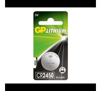 GP Batteries Pile bouton Lithium CR2450 3V 610mAh, Durée de vie 10 ans, Température de fonctionnement -10°C à 60°C, Acier inoxydable, Conditionnement Blister
