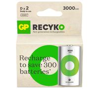 GP ReCyko Pile rechargeable LR20 (D) NiMH 3000 mAh 1.2 V 2 pc(s)
