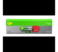 GP Batteries Super Alkaline GP15A - Pile AA/LR06 1.5V, Alcaline, Lot de 12, Cylindrique, -18°C à 50°C, IEC 60086-2, UN3480