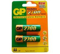 GP Blister de 2 piles rechargeables AA NiMH 2700 mAh G