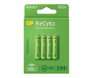 GP Blister de 4 piles rechargeables AAA EkoPower