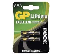 GP CR03 AAA 1,5V pile au lithium 2 pièces sous blister