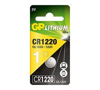GP Pile bouton CR1220 lithium 3 V – Blister 1 pile