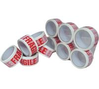 GP Globe Packaging 36 Rouleaux Faible Bruit Fragile Bande 48mm X 66m Mise en Carton Soudure