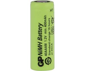 GP GPIND40AAAMB Pile rechargeable spéciale 2/3 LR3 (AAA) flat-top NiMH 1.2 V 400 mAh