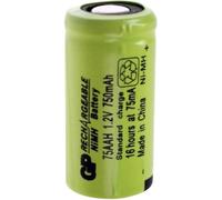GP GPIND75AAHB Pile rechargeable spéciale 2/3 LR6 flat-top NiMH 1.2 V 750 mAh