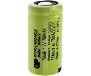 GP GPIND75AAHB Pile rechargeable spéciale 2/3 LR6 flat-top NiMH 1.2 V 750 mAh