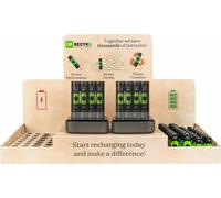 GP GPRCPCHMROPDDE776 GP ReCyko Pro Management Display Chargeur rapide de batterie USB 45 pièces, batteries incluses