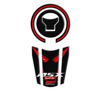 GP Kompozit Ensemble de protège-réservoir compatible avec MSX125 2012-2018 Noir/rouge