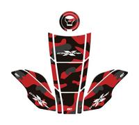 GP Kompozit Lot de coussinets de réservoir compatibles pour VFR 800 X Crossrunner 2015-2020 Rouge