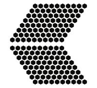 GP Kompozit Universal Lot de 160 autocollants en nid d'abeille Noir