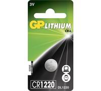 GP LITHIUM BUTTON CELL CR1220 Blister with 1 battery. 3V For products like car remotes, computers and watches.
