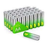 GP Lot de 40 Piles alcalines AA 1,5 V (Mignon, LR06), idéales pour alimenter Les appareils du Quotidien, Nouvelle Technologie G-Tech Longlife