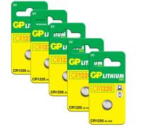 GP Lot de 5 Piles Bouton Lithium CR1220