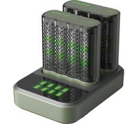 GP M452D 2x4-Port + station d'accueil Chargeur rapide de batterie, batteries incluses