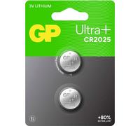 GP Pile bouton CR 2025 3 V 2 pc(s) 160 mAh Li-MnO2 GP Ultra Plus Batterie Lithium Knopfzelle CR2025 2 Stück