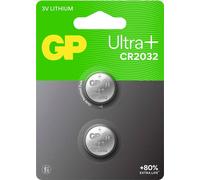 GP Pile bouton CR 2032 3 V 2 pc(s) 220 mAh Li-MnO2 GP Ultra Plus Batterie Lithium Knopfzelle CR2032 2 Stück