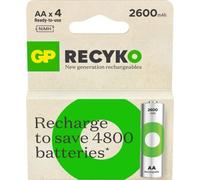GP Piles rechargeables ReCyko AA 2600 mAh 1,2 V Lot de 4