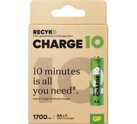 GP Piles rechargeables ReCyko Charge 10 AA (HR6), 4 pièces, B24294