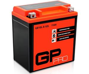 GP-PRO GB10L-B 12V 11Ah GEL Batterie de démarrage (semblable à YB10L-B / YB10L-B2) (Sans entretien / Scellé) Moto Scooter Accumulateur
