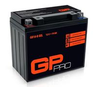 GP-PRO GB16-B 12V 17Ah GEL Batterie de démarrage (semblable à YB16-B / 51912) (Sans entretien / Scellé) Moto Accumulateur pour p.ex. Harley Davidson