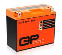 GP-PRO GT12B-4 12V 10Ah GEL Batterie de démarrage (compatible avec YT12B-4 / YT12B-BS) (Sans entretien/Scellé) Moto Accumulateur