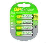 GP Rechargeable Recyko + GP 210AAHCB-2UEC4/AA Blister de 4 Piles rechargeables AA Recyko+ 2000 mAh Vert