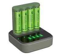 GP ReCyko B4D45 4-fach LCD 4Port Docking St. + 4X AA NiMh 2100mAh
