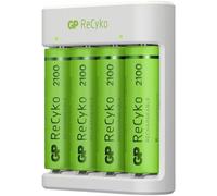 GP - ReCyko Batterie Chargeur E411 USB - avec 4 Piles AA 2100 mAh