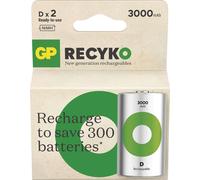 GP Recyko Batterie NiMH D HR20 3000 mAh pack de 2