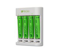 GP ReCyKo E411 USB - Chargeur 8 heures + 4 accus LR3/AAA 850 mAh