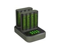 GP ReCyko M4D85 8-fach LCD 8Port Docking St. + 4X AA NiMh 2600mAh