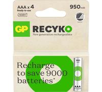 GP Recyko NiMH-Akku AAA HR03 950 mAh 4er-Pack