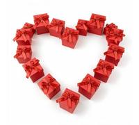 GP SUP Boîte cadeau avec couvercle et ruban, 12 pièces, 15×15×15 cm