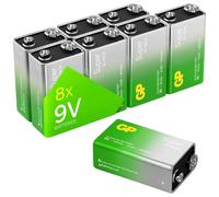 9V Super Alcaline par GP Batteries | Temps de Fonctionnement Extra Long| La Batterie Peut être utilisée dans Tous Les appareils compatibles 9V (boîte de 8)