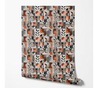 GP TONER Papier peint intissé abstrait visages motif design moderne figures artistiques géométriques décoration murale salon chambre cuisine couloir papier peint résistant à la lumière 5m x 0,5m