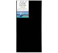GP TONER Toile à Peindre Noir Toiles Fournitures Artiste Peinture Différentes Tailles Lattes de Bois 50x110 cm Adaptées pour Acryliques, Huile, Aquarelle, Enfants, Débutants