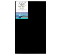 GP TONER Toile à Peindre Noir Toiles Fournitures Artiste Peinture Différentes Tailles Lattes de Bois 50x90 cm Adaptées pour Acryliques, Huile, Aquarelle, Enfants, Débutants