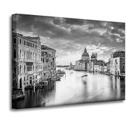 GP TONER toile peinture Venise noir et blanc 70X50 cm