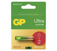 GP - Ultra alcalin. AAA DE QUALITÉ SUPÉRIEURE. 1,5V - 8 pièces
