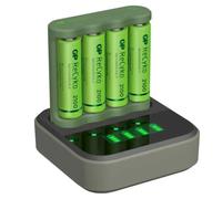 GP USB Station d'Accueil Chargeur Accus NiMH AA / AAA + 4 Accus AA Mignon Rapide