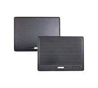 GP1 Plaque de cuisson réversible en fonte pour série PRO/RED - Accessoire de barbecue universel - 4,15 kg - 40 x 30 cm - Revêtement en émail lisse et strié - Noir massif
